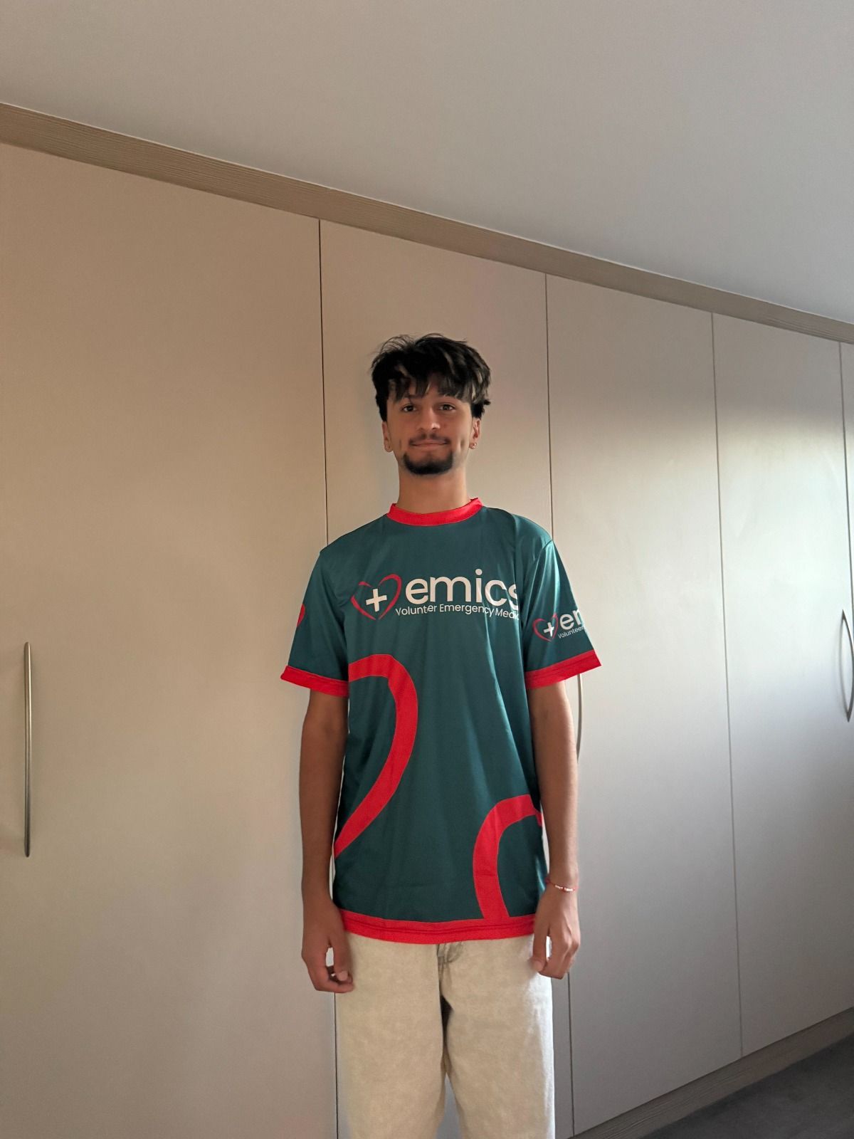 Tarun Gill wearing an EMICS running shirt