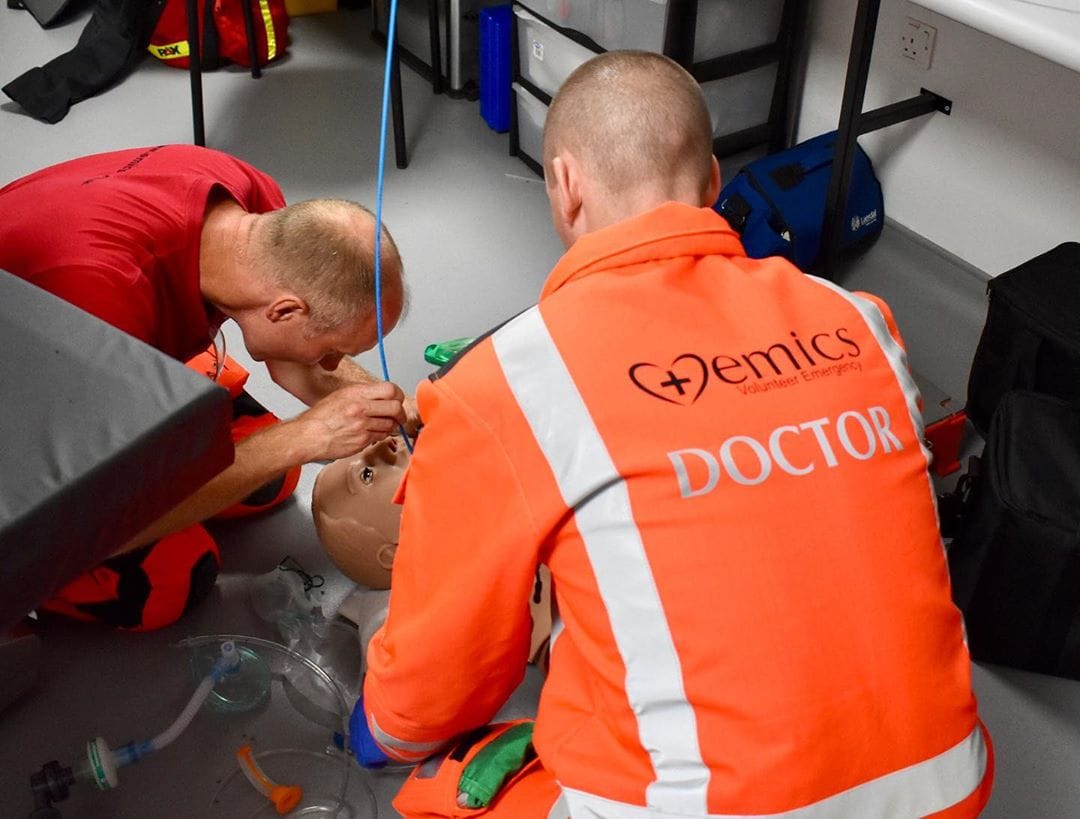 EMICS doctors CPR training